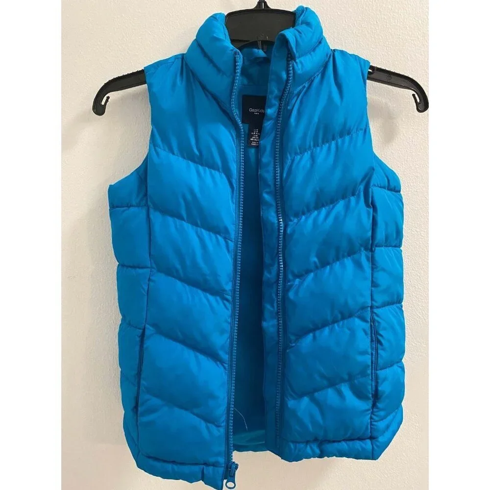 GAP KIDS ELECTRIC BLUE PUFFER VEST -  MEDIUM NO FLAWS NO DEFECTS GREAT CONDITION